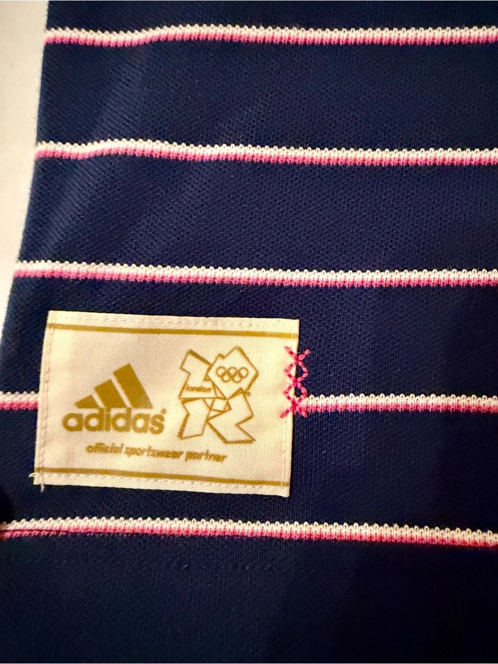 Adidas Pique Polo Soccer Shirt 2012 Olympic Games London Blue Stripe XS NEW